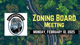 Philipstown Zoning Board Meeting Monday, February 10, 2025