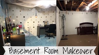 Basement to Glam Room Makeover