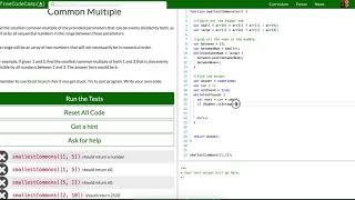Let's play Free Code Camp Intermediate Algorithm Scripting: Smallest Common Multiple