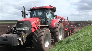 Land bewerken met Case-IH 225  Landb.Dijkhuis Muntendam