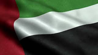 [10 Hours] United Arab Emirates Flag Waving - Video \u0026 Audio - Waving Flags