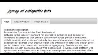 Dreamweaver Tutorial - Jquery UI Tabbed Collapsible Panels, Part 1 of 2