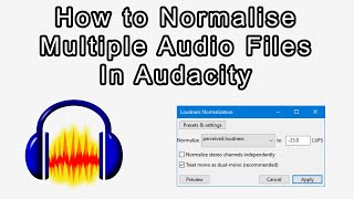 How to Normalize Multiple Audio Files At Once In Audacity