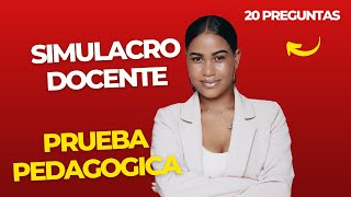 SIMULACRO CONCURSO DOCENTE, COMPONENTE PEDAGÓGICO