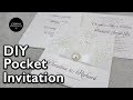 How to make a lace pocket wedding invitation | DIY invitations