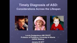 Timely autism diagnosis: considerations across the lifespan