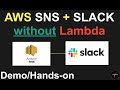 AWS SNS with Slack WITHOUT AWS Lambda