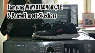 Poti spala pantofii sport SKECHERS in masina de spalat rufe Samsung WW70TA046AX/LE (15' QUICK WASH)?