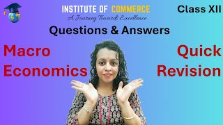 Macroeconomics (Quick Revision) VIVA Preparation | Class 12 | CBSE | ISC | State boards|