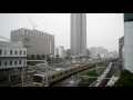 東京・休日朝のjr線定点風景　morning views of tokyo japan