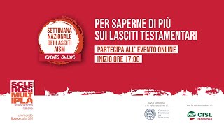 Settimana Nazionale dei Lasciti AISM - Evento Online