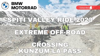 SPITI VALLEY RIDE || CROSSING KUNZUM LA PASS || EXTREME OFF ROADING AT SPITI VALLEY || BMW G310GS