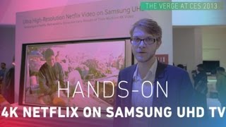 4k Netflix on Samsung UHD TV hands-on video