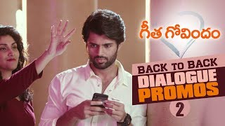 Geetha Govindam Back to Back Dialogue Promos 2 | Vijay Deverakonda, Rashmika, Parasuram