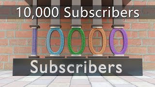 10,000 Subscribers! Thanks!!! - Blender animation