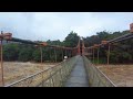 walking across chalakudy river thumboormuzhi kerala 2022 fast flowing river india 4k