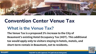 Beaumont Bond 2025 Proposition A (Venue Tax) | City of Beaumont, Texas