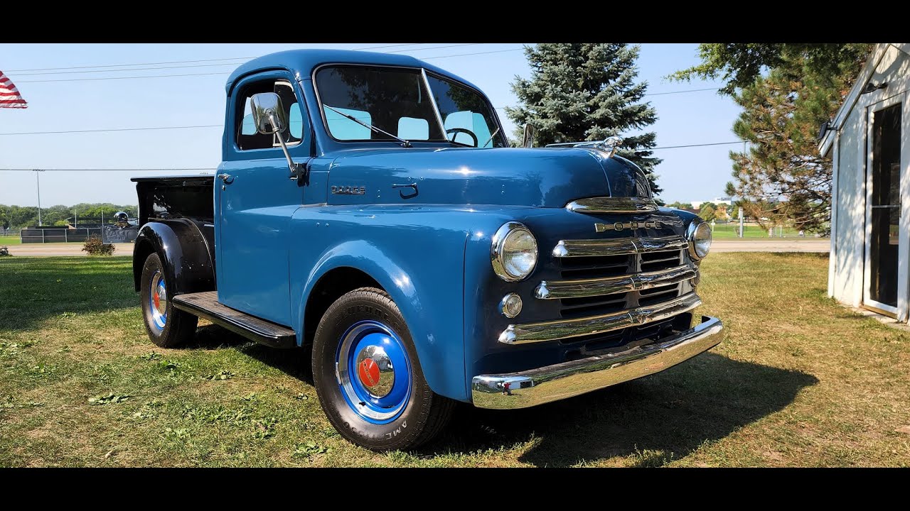 1949 Dodge B1B 5 Window Pick Up Truck For Sale Mad Muscle Garage - YouTube