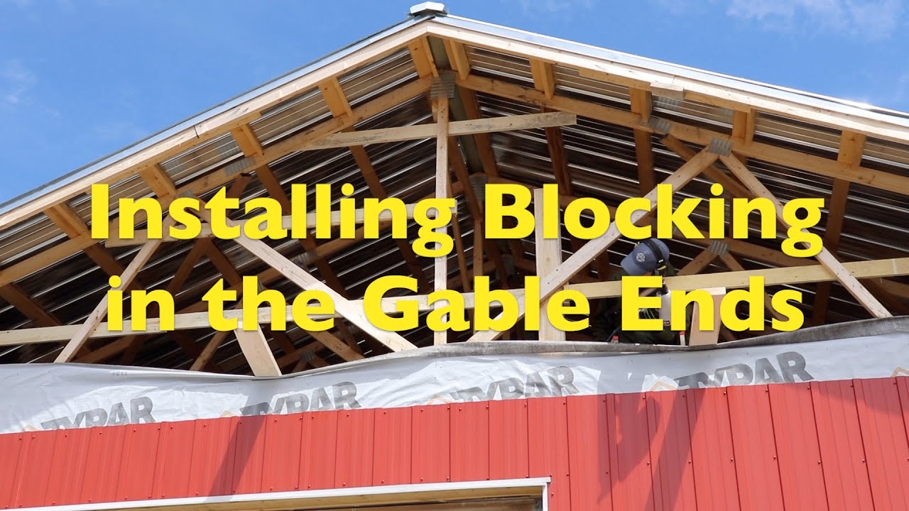 Installing The Blocking In The Gable Ends - YouTube