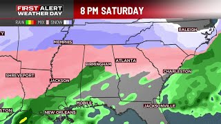 TUESDAY UPDATE: Winter storm possible across southeast, Georgia | First Alert Weather