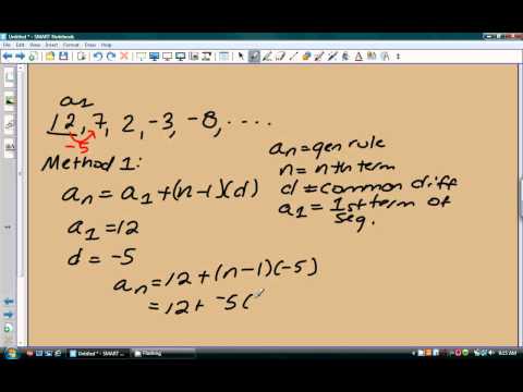 Writing the rule of an arithmetic sequence Writing the rule of an arithmetic sequence