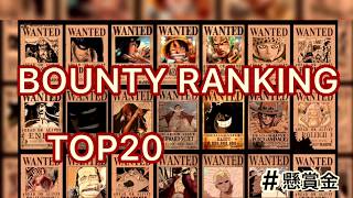 ONE PIECE TOP20 懸賞金 BOUNTY RANKING2020