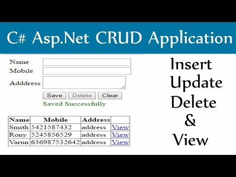 C# Asp.Net-Insert Update Delete and View With Sql Server Database C# Asp.Net-Insert Update Delete and View With Sql Server Database