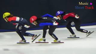 제36회 전국남녀 쇼트트랙스피드스케이팅 대회/ 여자고등부 1000m 준결승1조/(흰)김이현(빨)박윤정(보)오영경(파)김수정(노)김희연 [춘천/2019.10.18~20]