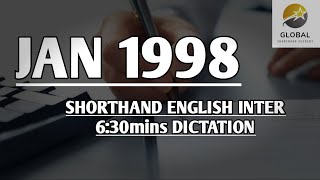 JAN 1998 SHORTHAND ENGLISH INTER SPEED 6:30mins DICTATION 🔊✍🏼🏆✨