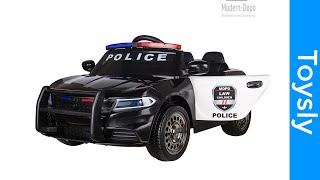 Police Pursuit 12V Electric Ride On Car Toys for Kids with 2.4G Remote Control