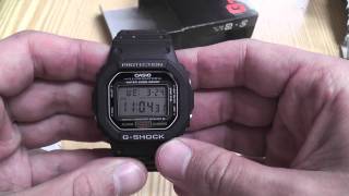 Casio Mens DW5600E G-Shock classic digital watch unboxing