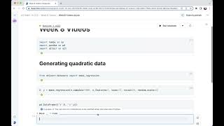 Generating quadratic data