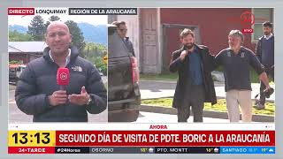 Segundo día de la gira presidencial de Boric a La Araucanía | 24 Horas TVN Chile