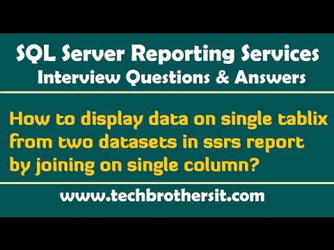 How to display data on single tablix from two datasets in ssrs report by joining on single column How to display data on single tablix from two datasets in ssrs report by joining on single column