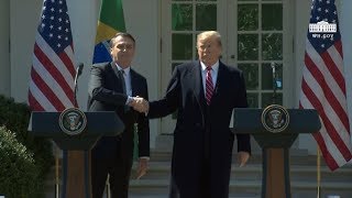 Trump recibió a Bolsonaro en la Casa Blanca