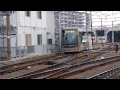 阪堺電車【堺トラム 茶ちゃ】 あびこ道電停での折り返し風景　2014