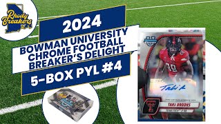 2024 Bowman University Chrome Football Breaker's Delight 5-Box PYL #4