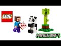 Lego Minecraft POLYBAG 30672 STEVE AND BABY PANDA + CAKE BAMBOO #Lego #minecraft STOP MOTION