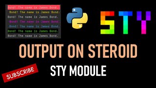Python Sty Module to Output Texts with Custom Color and Style to Console