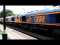 gbrf 66737 on 0x66 hauling brand new 66752 753 754 756 755 passing tamworth 12 7 2014