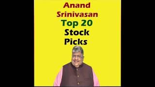 Anand Srinivasan Top 20 Stock ( Share ) Picks in tamil #anandsrinivasan #moneypechu #sharemarket