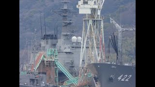 上島町から見た艦船　令和2年3月1日