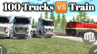 Can 100 Trucks Stop This Train? Win $10,000! Day 5 @mrbeast