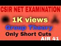 Only Short Cuts | Group Theory |  | Abelian | Polar |  Class | Symmetry Number | order | Srinivasan|