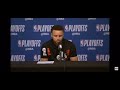 Kemal Bozkurt postgame interview with Stephen Curry Semi Conference Finals