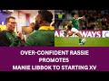 Over-confident Rassie Promotes Manie Libbok to Springboks Starting XV against Argentina Rugby