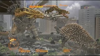 アンギラス(55.99～56.03m)VSメカキングギドラ(70m)　PS4「ゴジラ-GODZILLA-VS」