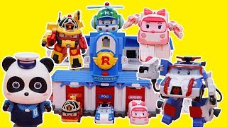 Robocar Poli Rescues Panda | Police Car, Super Fire Truck | 🔥Fire safety with Roy | ToyBus