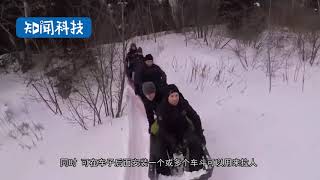 一條履帶就能造車？看外國小伙發明的雪地神器，滑雪超刺激