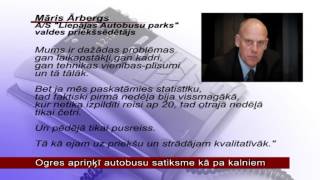 OgresTV: Ogres apriņķi autobusu satiksme kā pa kalniem (31.01.2013)